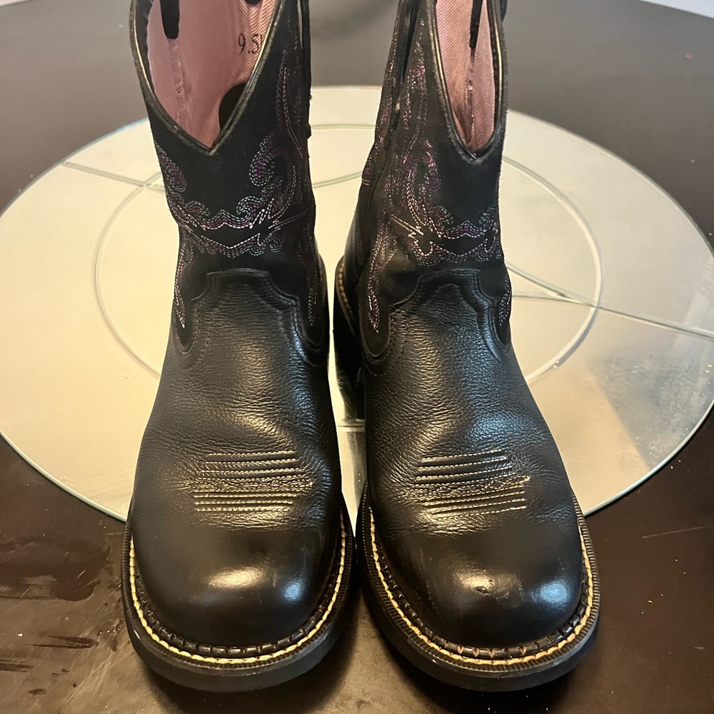 Ariat Black and Purple Women's Boots